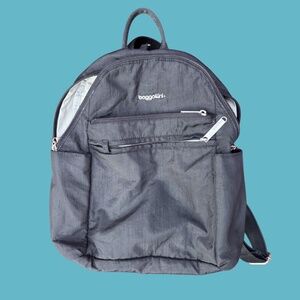 Baggallini Securtex Anti-Theft Vacation Backpack Black *repaired*